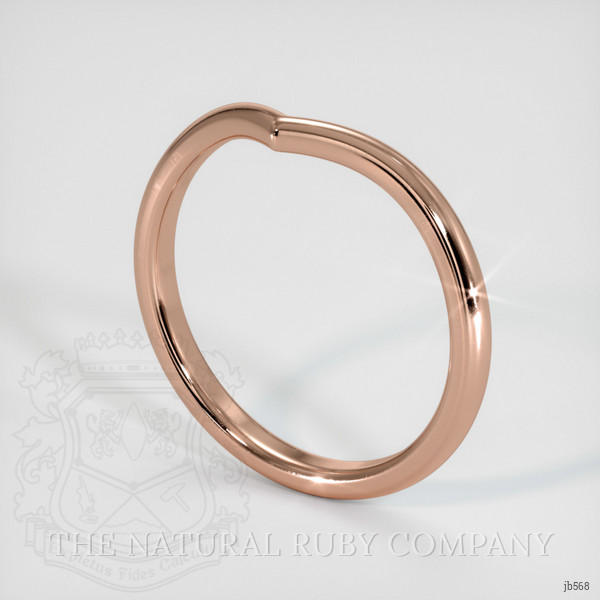 14K Rose Gold Curved Plain Band