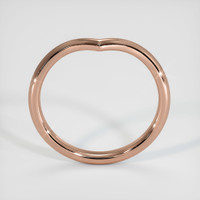 14K Rose Gold Curved Plain Band Image