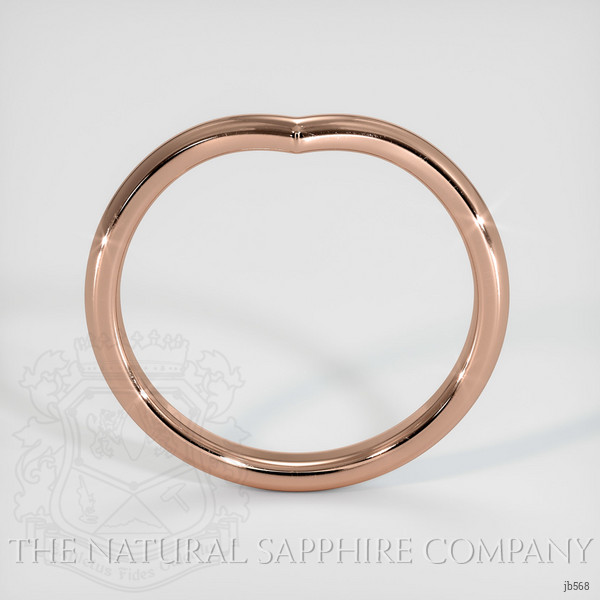 14K Rose Gold Curved Plain Band