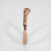 14K Rose Gold Curved Plain Band Image