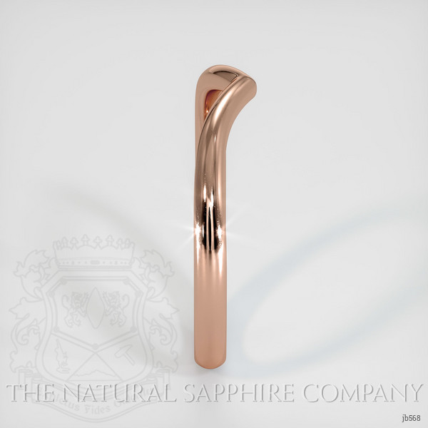 14K Rose Gold Curved Plain Band