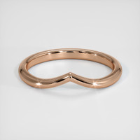 18K Rose Gold Curved Plain Band Video