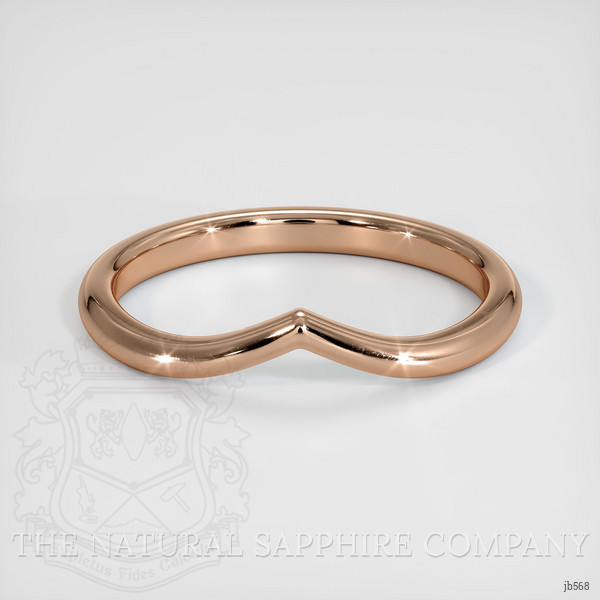 18K Rose Gold Curved Plain Band