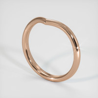 18K Rose Gold Curved Plain Band Image