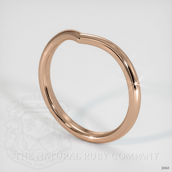 18K Rose Gold Curved Plain Band