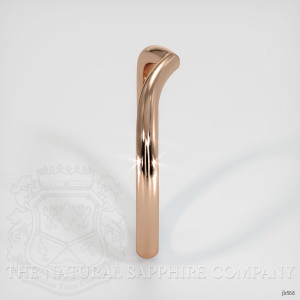 18K Rose Gold Curved Plain Band