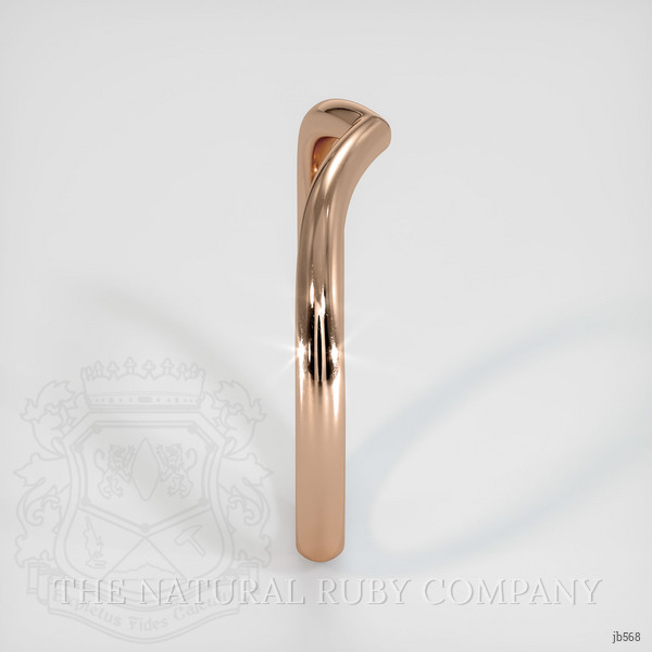 18K Rose Gold Curved Plain Band