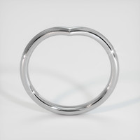 14K White Gold Curved Plain Band Image