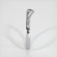 14K White Gold Curved Plain Band Image