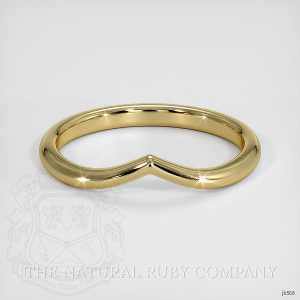 14K Yellow Gold Curved Plain Band