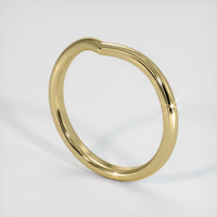 14K Yellow Gold Curved Plain Band Image