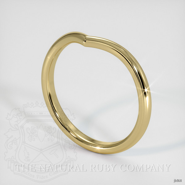 14K Yellow Gold Curved Plain Band