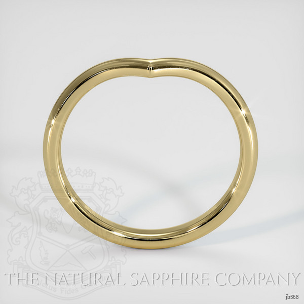 14K Yellow Gold Curved Plain Band