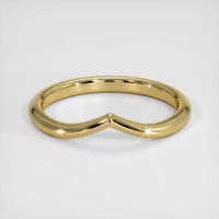 18K Yellow Gold Curved Plain Band Video