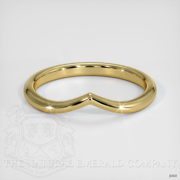 18K Yellow Gold Curved Plain Band