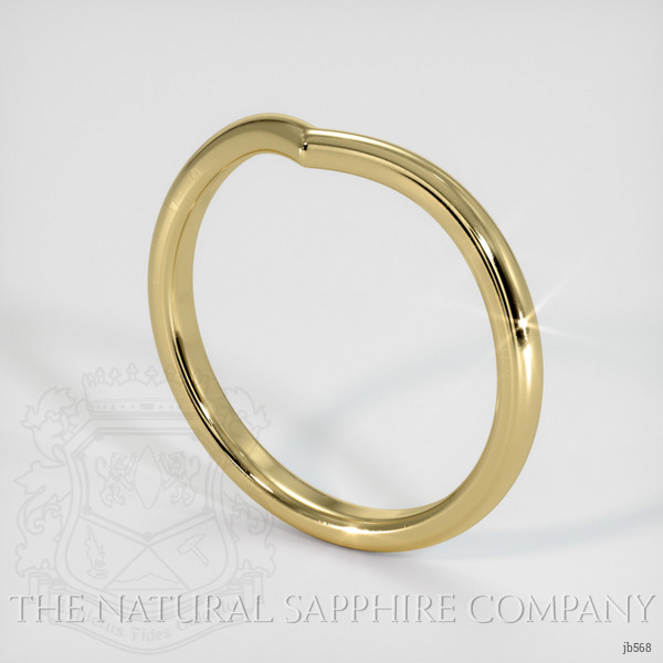 18K Yellow Gold Curved Plain Band
