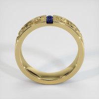 14K Yellow Gold Blue Sapphire Men's Wedding Band Image