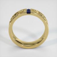 18K Yellow Gold Blue Sapphire Men's Wedding Band Image