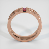 14K Rose Gold Ruby Men's Wedding Band Image