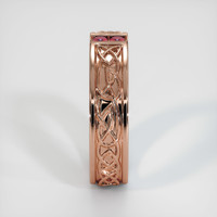 14K Rose Gold Ruby Men's Wedding Band Image