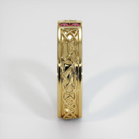 14K Yellow Gold Ruby Men's Wedding Band Image