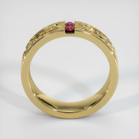 18K Yellow Gold Ruby Men's Wedding Band Image