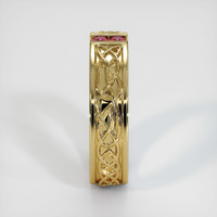 18K Yellow Gold Ruby Men's Wedding Band Image