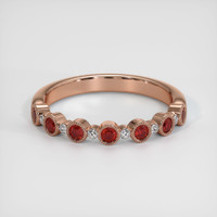 14K Rose Gold Bezel Wedding Band Image