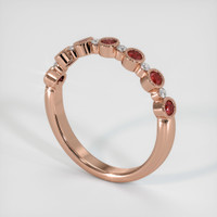 14K Rose Gold Bezel Wedding Band Image