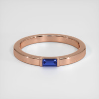 14K Rose Gold Blue Sapphire Men's Wedding Band Video