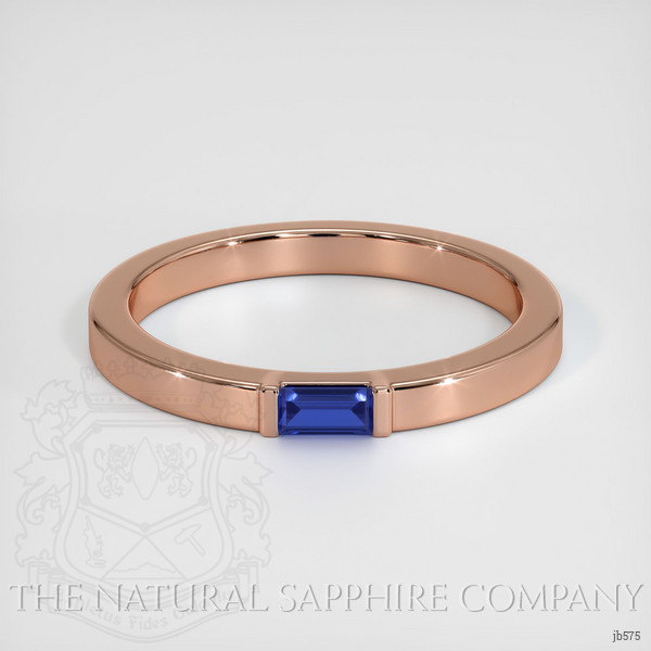 14K Rose Gold Blue Sapphire Men's Wedding Band