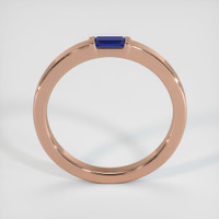 14K Rose Gold Blue Sapphire Men's Wedding Band Image