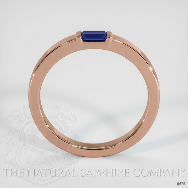14K Rose Gold Blue Sapphire Men's Wedding Band
