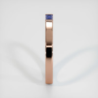 14K Rose Gold Blue Sapphire Men's Wedding Band Image