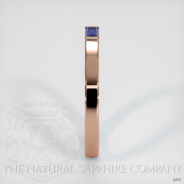 14K Rose Gold Blue Sapphire Men's Wedding Band