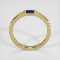 14K Yellow Gold Blue Sapphire Men's Wedding Band Image