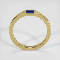18K Yellow Gold Blue Sapphire Men's Wedding Band Image