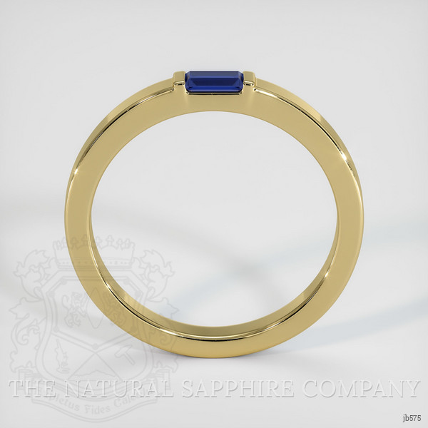 18K Yellow Gold Blue Sapphire Men's Wedding Band
