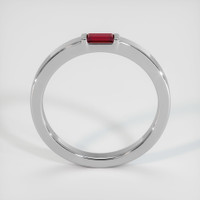 Platinum 950 Ruby Stackable Wedding Band Image