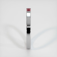 Platinum 950 Ruby Stackable Wedding Band Image