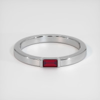 18K White Gold Ruby Men's Wedding Band Video