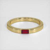 14K Yellow Gold Ruby Men's Wedding Band Video