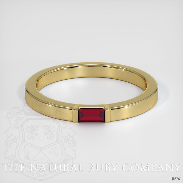 14K Yellow Gold Ruby Channel Wedding Band