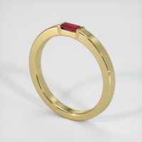 14K Yellow Gold Ruby Men's Wedding Band Image
