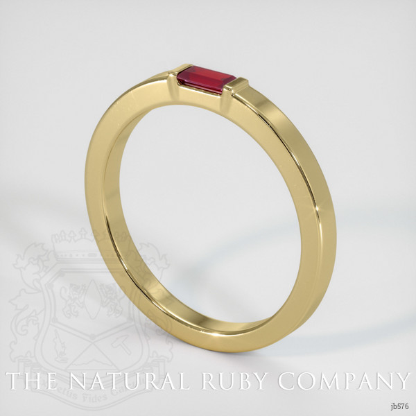 14K Yellow Gold Ruby Men's Wedding Band