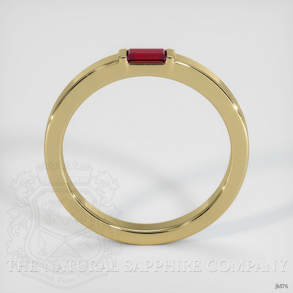 14K Yellow Gold Ruby Men's Wedding Band