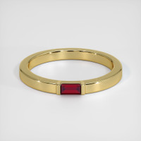 18K Yellow Gold Ruby Men's Wedding Band Video
