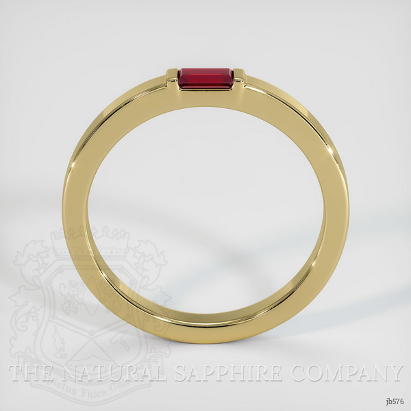 18K Yellow Gold Ruby Men's Wedding Band
