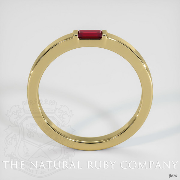 18K Yellow Gold Ruby Men's Wedding Band