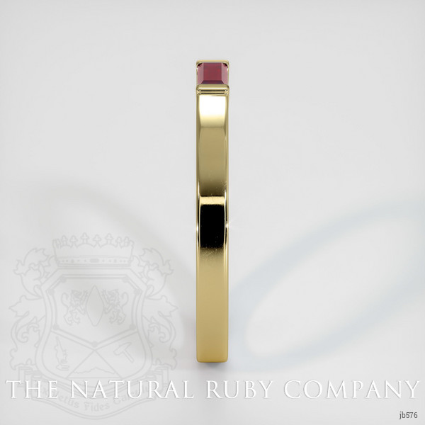 18K Yellow Gold Ruby Men's Wedding Band